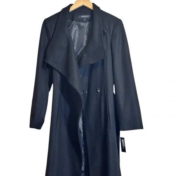 Kenneth Cole Women's Belted Wool Blend Wrap Coat Size 12 - Picture 8 of 13